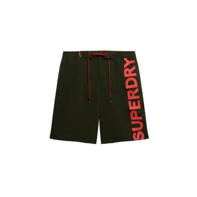 Afbeelding van Superdry Board Zwemshorts, Heren, Maat: Small, Surplus goods olive green