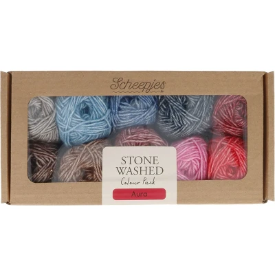 Afbeelding van Scheepjes Stone Washed colour pack 10x25g Aura