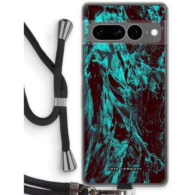 Afbeelding van Case Company® hoesje met Koord geschikt voor Google Pixel 7 Pro Ice Age Telefoonhoesje Zwart Bescherming aan alle Kanten en Over de Schermrand