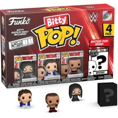 Afbeelding van Funko Pop! WWE Undertaker, British Bulldog, Batista &amp; Mystery Bitty Series 04