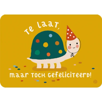 Afbeelding van By bora verjaardagskaart vergeten verjaardag
