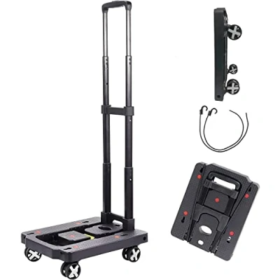 Afbeelding van MAXBROTHERS opvouwbare steekwagen, transportwagen, draagkracht 50 kg, trolley met uittrekbare handgreep, voor bagage, winkelen, reizen, verhuizing en kantoor