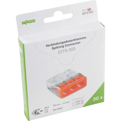 Afbeelding van Wago 3V lasklem mini 3x0.5 2.5