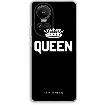 Afbeelding van Case Company® hoesje geschikt voor Oppo Reno 10 Pro Queen zwart Soft Cover Telefoonhoesje Bescherming aan alle Kanten en Schermrand