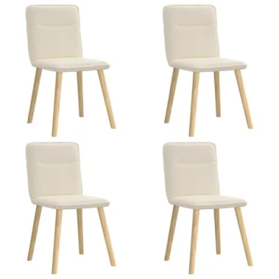Afbeelding van Eetkamerstoelen 4 st linnen