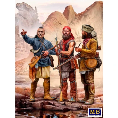 Afbeelding van 1:35 Master Box 35232 The Mohicans Indian Wars Series XVIIIth Kit No. 5 Plastic Modelbouwpakket