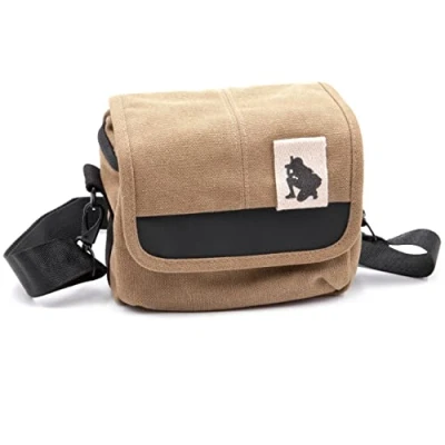 Afbeelding van Variation vhbw cameratas voor Panasonic Lumix DC TZ91, DMC FZ1000, FZ2000, FZ300 canvas, rood/grijs, zwart, grijs, tas