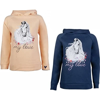 Afbeelding van hoody sweater horse spirit blauw maat 158/164
