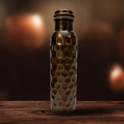 Afbeelding van Puur Koperen Waterfles Diamond Antique 1 liter