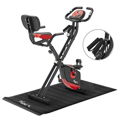 Afbeelding van KM Fit Hometrainer 2in1 Fitnessfiets Opvouwbare LCD scherm Ergonomisch tot 100kg voor cardio en krachttraining
