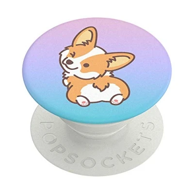 Afbeelding van PopSockets : telefoongreep met uitschuifbare standaard, pop socket voor telefoon ondeugende corgi