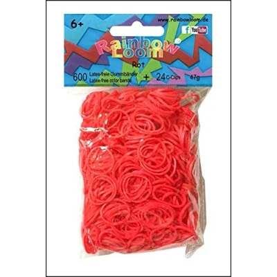 Image de Recharges 600 élastiques Rainbow Loom Rouge