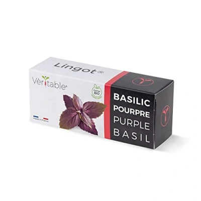 Afbeelding van Lingot® Biologische paarse basilicum compatibel met echte binnenmoestuin en Exky® kant klare navulverpakking substraat geïntegreerde zaden