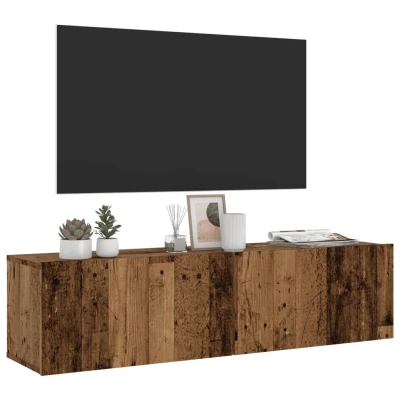 Afbeelding van vidaXL Tv wandmeubel 120x30x30 cm bewerkt hout oud houtkleurig