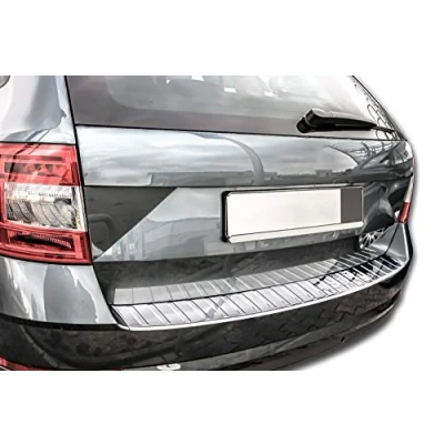 Afbeelding van Bumperbescherming roestvrij staal chroom geschikt voor Skoda Octavia 3 Combi Facelift 2017 2020 Premium kwaliteit RECAMBO