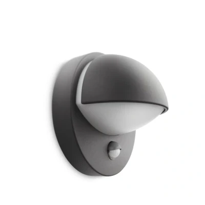 Afbeelding van June buitenwandlamp met sensor antraciet Philips