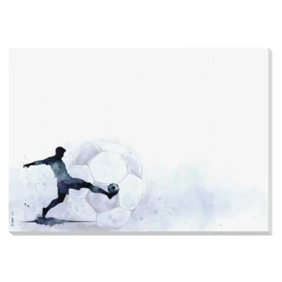 Afbeelding van SIGEL HO940 Sous main papier Football bleu clair/bleu moyen/noir A3 sans date neutre au niveau de la langue 30 feuilles certification FSC