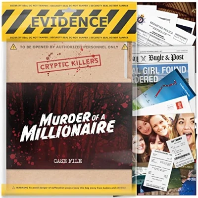 Afbeelding van Unsolved Murder Mystery Game Cold Case Files Investigation Crystal Killers Detective Clues/Evidence Los de misdaad op Voor individuen, data nachten en feestgroepen &#039;Murder of a Miljonair&#039;