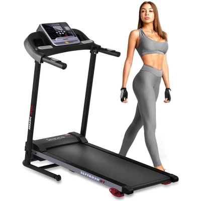 Afbeelding van SereneLife loopband voor thuis, wandelpad, inklapbaar, looppad, met led display, Bluetooth App Sync, digitale fitness, wandelpad helling, tot 10 km/u