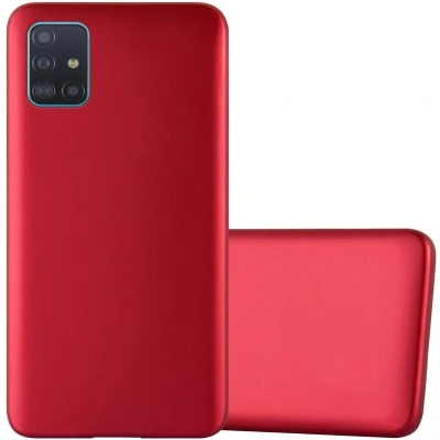 Afbeelding van Cadorabo Hoesje geschikt voor Samsung Galaxy A71 5G in METALLIC ROOD Beschermhoes gemaakt van flexibel TPU silicone Case Cover