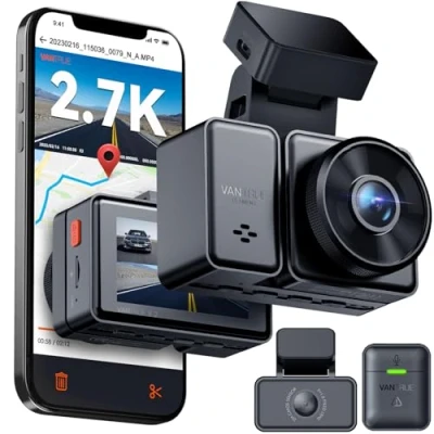 Afbeelding van Vantrue E2 Dual 2K QuadHD Wifi GPS dashcam voor auto