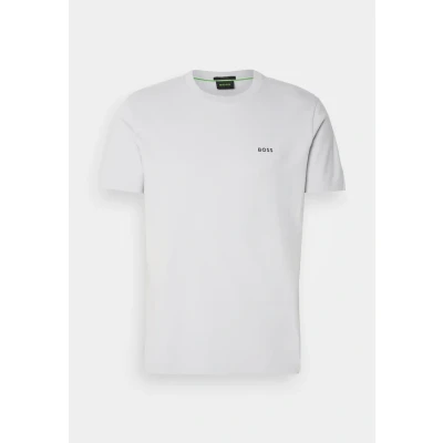 Afbeelding van BOSS TEE Tshirt basic, Heren, Maat: Large, Light pastel grey