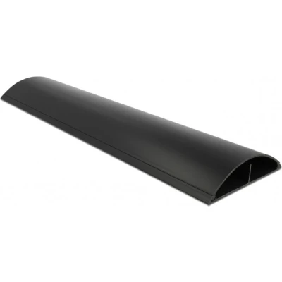 Afbeelding van Kunststof kabelgoot half rond met zelfklevende plakstrip 100 x 11,9 cm / zwart