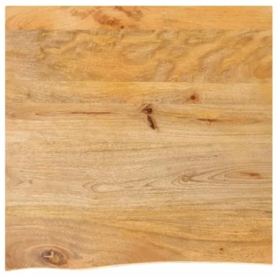 Afbeelding van Tafelblad met natuurlijke rand 80x80x2,5 cm massief mangohout