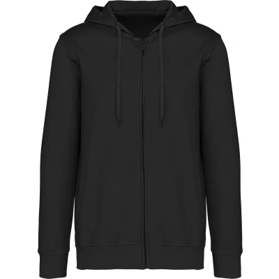 Afbeelding van Native Spirit Ecologische uniseks sweater met rits en capuchon French Terry NS417 Washed black
