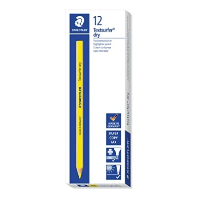 Afbeelding van Fluoriscerende Markeerstift Staedtler Potlood Geel (12 Stuks)