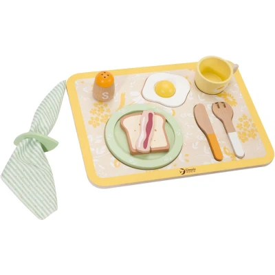 Afbeelding van Classic World Houten Vintage Ontbijtset met Dienblad, 13dlg.