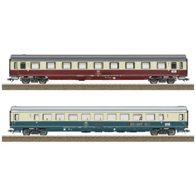 Afbeelding van TRIX H0 23143 Set van 2 personenrijtuigen Fern Express FD 1980 Königsee de DB