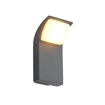 Afbeelding van Lucande LED wandlamp buiten 1licht Aluminium, polycarbonaat H: 20 cm antraciet, wit Inclusief lichtbron