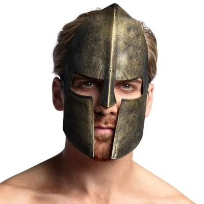 Afbeelding van Boland 01421 Spartaans masker, Romeins, krijger, gladiator, kostuumaccessoires voor carnaval en themafeest