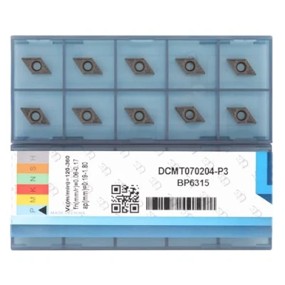 Afbeelding van CDBP CNC draaipad DCMT 070204 DCMT21,51 voor halfafgewerkt staal, mechanisch draaien, 10 stuks