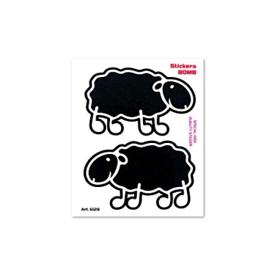 Afbeelding van 4R Quattroerre.it Zelfklevende Bomb Zwarte Schapen, 10 x 12 cm