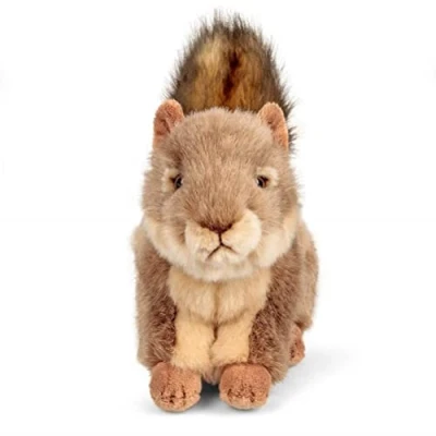 Afbeelding van Pluche knuffeldier grijze eekhoorn 23 cm Bos dieren speelgoed knuffels