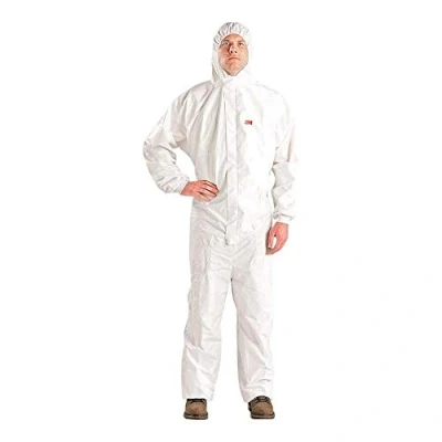 Afbeelding van 3M 454+ Beschermende kleding 5/6, PE microporeus gelamineerd met SMMMS rug 55 g/m2, wit/blauw, maat XL