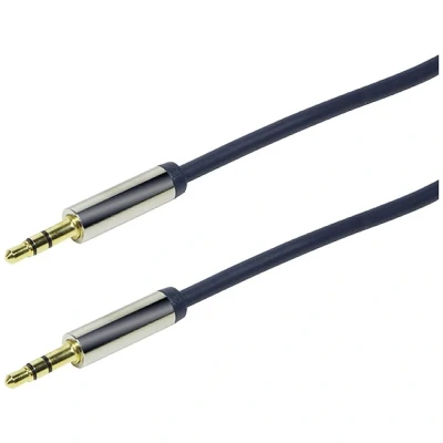 Afbeelding van LogiLink CA10030 Jackplug Audio Aansluitkabel 0.30 m Donkerblauw (mat)