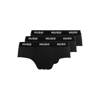 Afbeelding van HUGO Hipbrief 3 PACK Slip, Heren, Maat: Small, Black