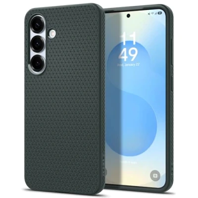 Afbeelding van Spigen Hoesje Geschikt voor Samsung Galaxy S25 Siliconen Liquid Air Backcover groen