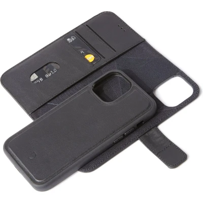 Afbeelding van DECODED Detachable Wallet Case iPhone 12 / Pro Afneembaar Hoesje met Pasjeshouder Hoogwaardig Europees Leer Magnetische Technologie van Apple Zwart