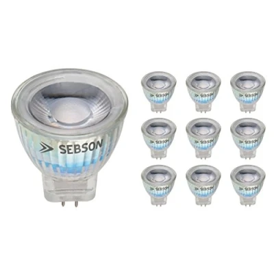 Afbeelding van SEBSON GU4/MR11 LED lamp, warmwit, 3 W, komt overeen met 20 W gloeilamp, 220 lm, 36 graden, 12 V, DC Ø 35 x 40 mm, 10 stuks