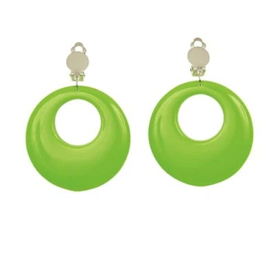 Afbeelding van WIDMANN Fluo groene oorbellen voor volwassenen Accessoires &gt; Sieraden