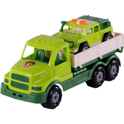 Afbeelding van Cavallino XL Torpedo Vrachtwagen met Survival Jeep Groen, 44,5cm