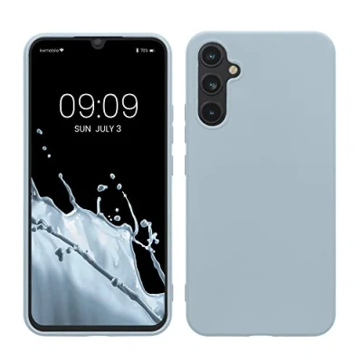 Afbeelding van kwmobile telefoonhoesje geschikt voor Samsung Galaxy A34 5G Hoesje smartphone Back cover in mat lichtblauw