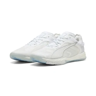 Afbeelding van Puma Accelerate PRO 4 Handbalschoenen white/silvercoloured, Heren, Maat: 43, White/silver coloured Textiel/ synthetisch