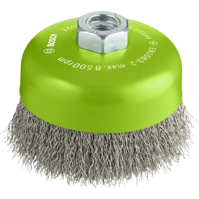 Image de BOSCH 2608622103 brosse à godets ondulée 100x0.3mm M14 acier inoxydable