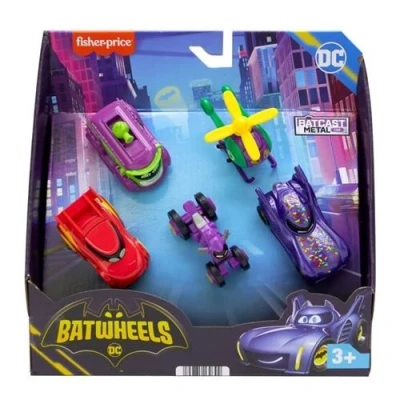Afbeelding van Fisher Price Batwheels Pack 5 Confetti Speelgoedauto&#039;s Roze