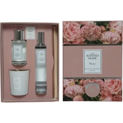 Afbeelding van Houtige &amp; Fruitige Geurstokjes Peony met verstuiver , roomspray en geurkaars